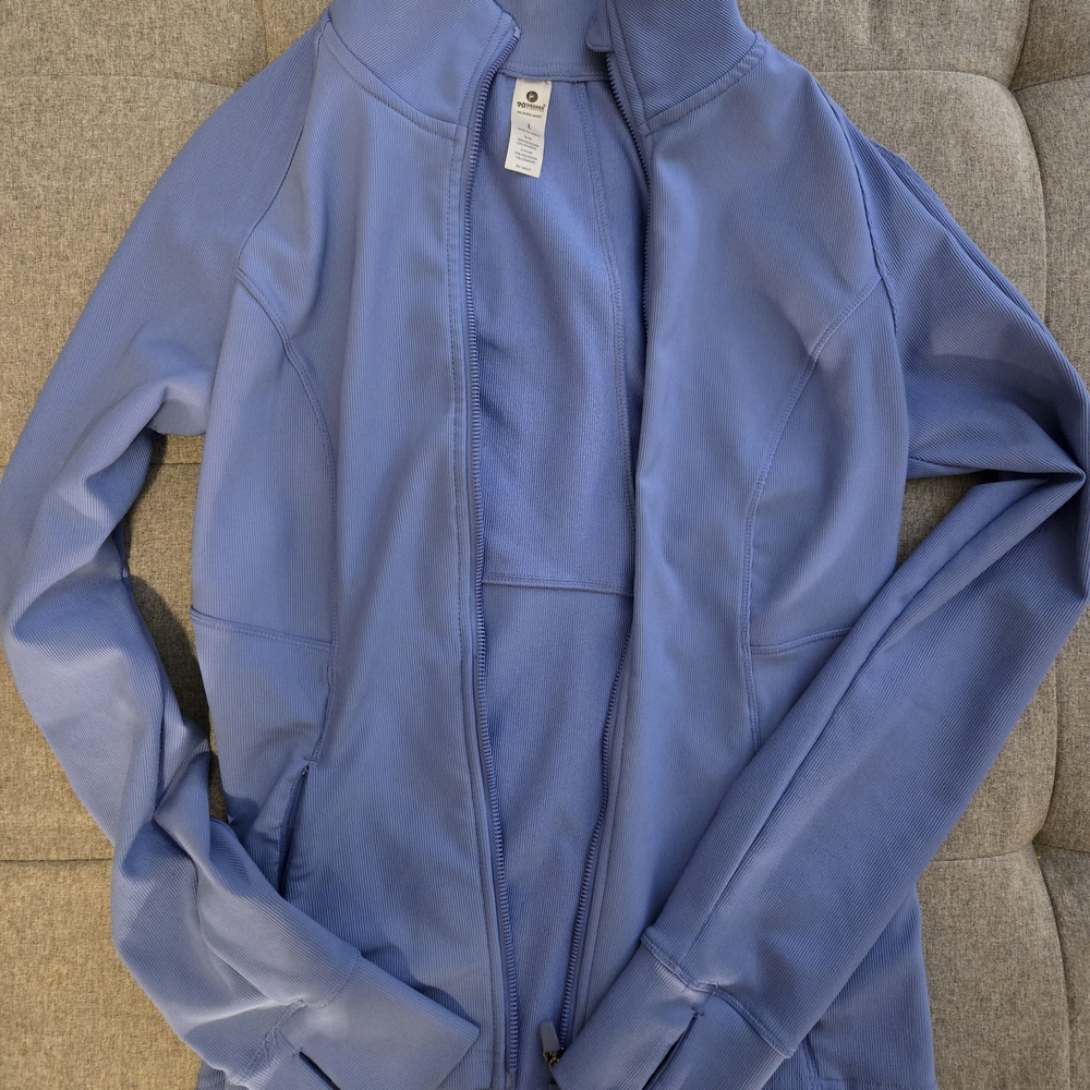 90 Degree By Reflex Periwinkle Zip-Up Hoodie